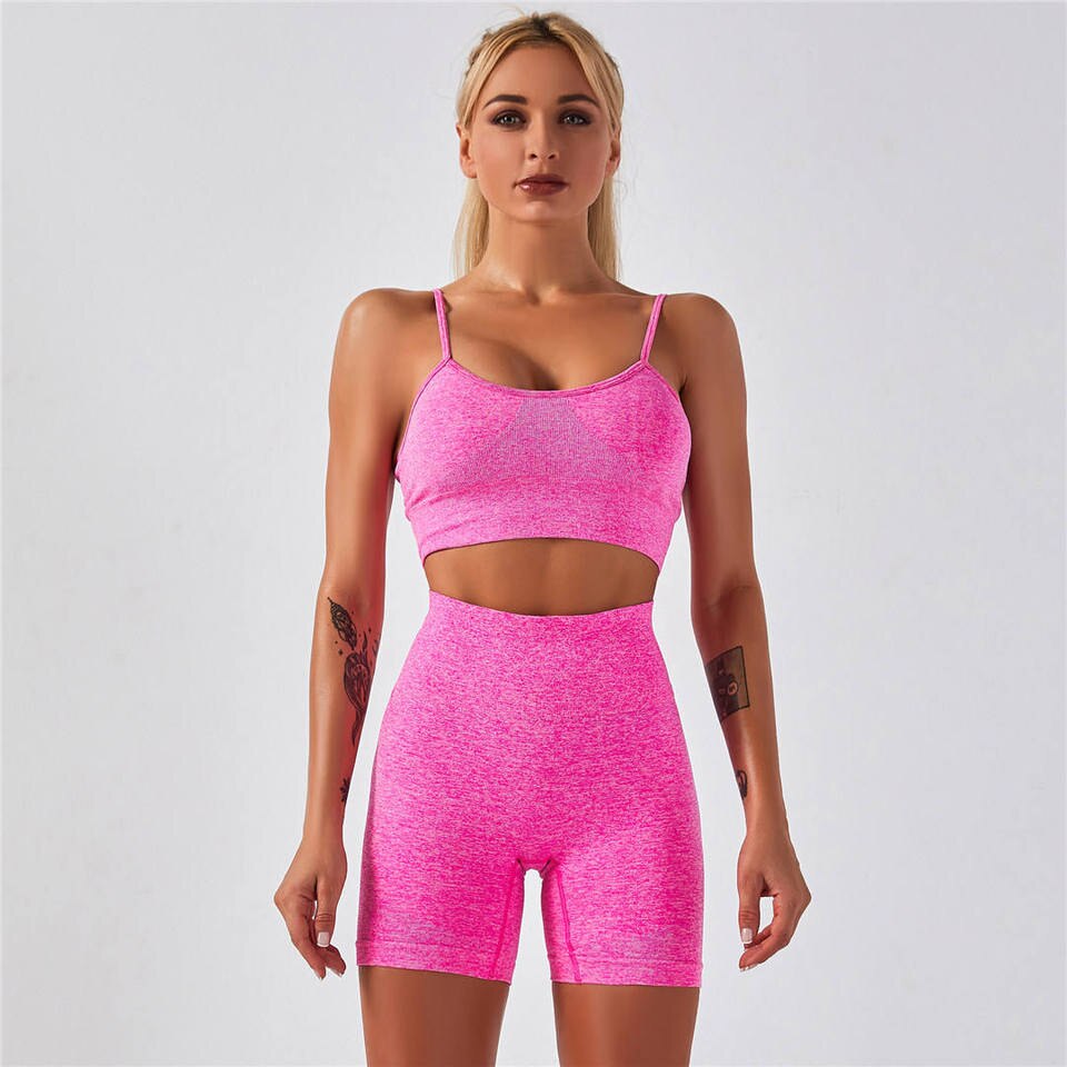 Aperture Crop Top and Shorts Work Out Set