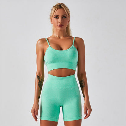 Aperture Crop Top and Shorts Work Out Set